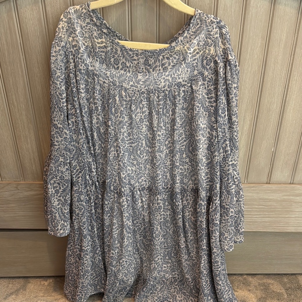 Zara Floral Patterned Long Sleeve Dress- size 8-9